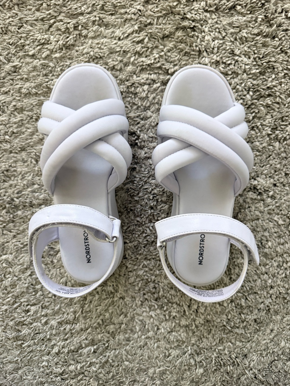 Nordstrom Kids Lavender Padded Crisscross Ankle-Strap Sandals with Velcro